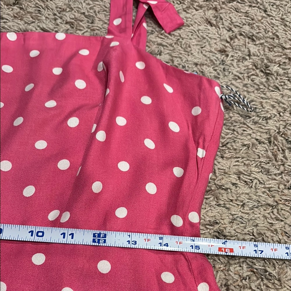 Draper James Pink Polka Dot Maxi Dress with White Dots - Picture 7 of 10
